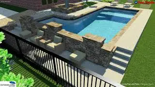 Custom L-Shaped Pool in a Forest Setting for Tony and Jennifer D.