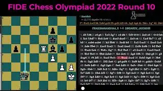 Praggnanandhaa vs Javokhir Sindarov - FIDE Chess Olympiad 2022 Round 10