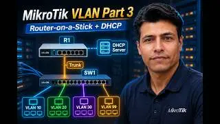 MikroTik VLAN Part 3: Router-on-a-Stick, Inter-VLAN Routing & DHCP