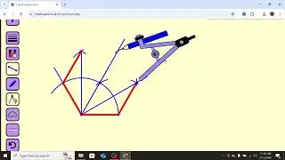 regular hexagon by semicircle method