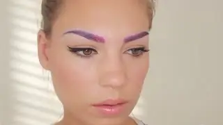 Colored eyebrows. Pink and purple ombre!