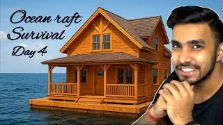 Oceanborn Raft Survival game in Day 4 // (Aaj to house build complete ho gaya ) 🥳🤩  