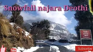 Snowfall vlog Deothi l Road trip vlog Deothi l देओठी स्नोफॉल का नजारा l