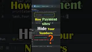 Python Shorts | Mask Phone & Card Numbers with Stars Using Python in 60 Seconds!