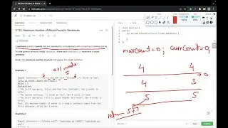 Maximum Number of Words Found in Sentences| LeetCode 2114 | Cpp