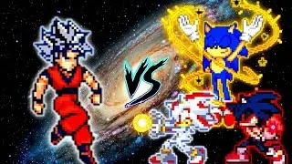 Goku DB V4 OP (Zeed) VS Sonic Chaos V4 JVL OP (AF), Shadow V3 OP (AF) & Sonic exe V3 OP (AF)