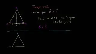 Côtés de même longueur et angles égaux dans un triangle isocèle