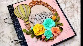 LIVE love laugh Scrapbook cover making - A perfect handmade gift for best friend #handmadewithlove