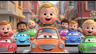 Wroom Wroom Car Journey 🚗🎶🌈 Fun Kids Song | Playtime Adventure