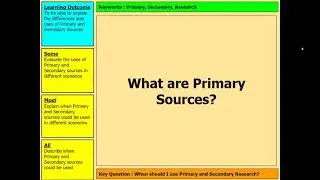 Primary and Secondary Research