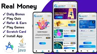 Real Money Android Earning App Source Code | Earning app source code android studio & admin panel