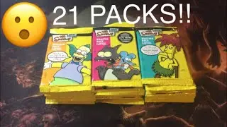 Cracking Packs! 21 Simpsons Trading Card Game Pack Opening! WOTC 2003!