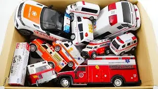 たくさんの救急車ミニカーが走る！坂道緊急走行訓練☆Many miniature ambulances on the move! Hillside emergency driving training☆