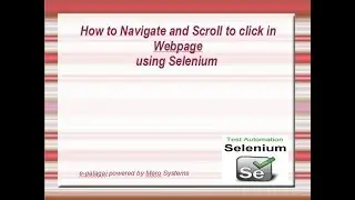 Selenium Training for Beginners - Navigate and Scroll (JavascriptExecutor) - Part 6