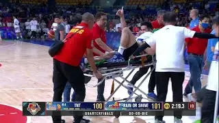RR Pogoy STRETCHERED OUT in TNT vs RoS | PBA SEASON 48 PHILIPPINE CUP