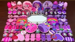PINK AND PURPLE PONY - Mixing Makeup, Clay and More Into Slime ! Satisfying Slime Videos #1337