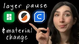 how to material swap & layer pause in Bambu, Prusa & Cura slicer
