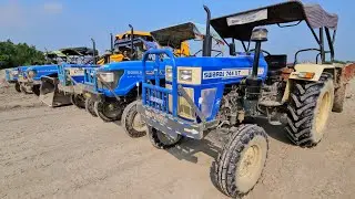 New Jcb Backhoe Machine And Jcb Tractor Loading Mud | Swaraj 744 | Sonalika Sikandar | Eicher 551