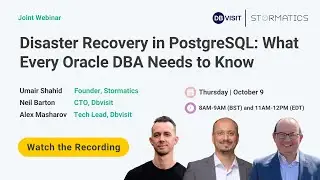 Webinar Promo: Disaster Recovery in PostgreSQL: What Every Oracle DBA Needs to Know
