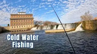Рыбалка на зубатых хищников в холодной воде у водосброса (исследование новых мест)