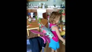 Playing with robots and fairy wing jetpack!