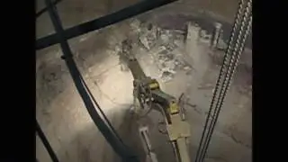 Custom-outfitted Brokk 90 excavates a vertical shaft
