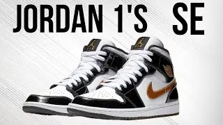 Jordan 1 black and Gold SE patent leather Nikes REVIEW ￼