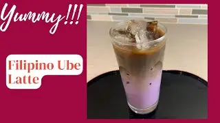 Filipino Ube Latte  #espresso  #ube #latte #ubelatte #colddrink #purpleyamlatte #icedcoffee