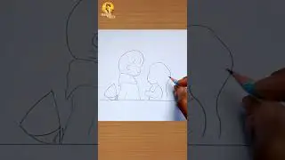 A Cortoon Boy Proposing A Girl Drawing #shorts #pencildrawing