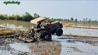 Máy cày shibaura vượt lầy 