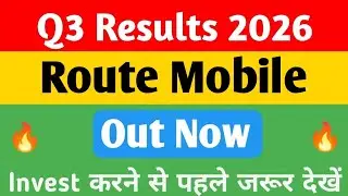 Route Mobile LTD 🔥 Q3 Results 2026 | route mobile share latest news | Route Mobile Share Result
