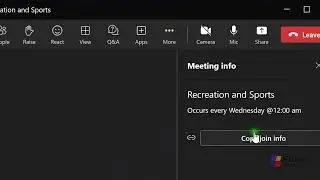 How to copy meeting link from teams