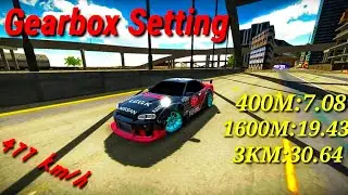 Gearbox Setting||Nissan skyline R34||1695HP 2254NM||Carparking multiplayer