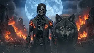 🔥 Fire & Wolves Under a Blood Moon | Western Dark Music | Dark Country Outlaw Horizon