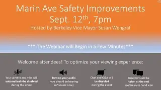 Marin Avenue Safety Implementation Plan