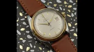 1957 Rolex Oysterdate men's vintage manual wind watch with roulette date.  Model reference  6494