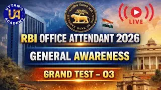 RBI OFFICE ATTENDANT 2026 || GENERAL AWARENESS TEST - 03 || COMPLETE EXPLANATION