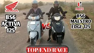 BS6 ACTIVA 125 VS BS6 HERO MAESTRO EDGE 125 DRAG RACE