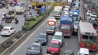 Road On Hold || Mumbaikars Stuck||ट्रक ड्राइवर की ज़िंदगी #trucks #truk #truckerslife