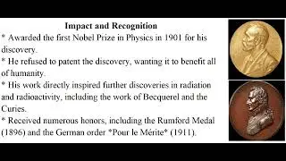 Nobel prize in physics 1901 (Wilhelm R&ouml;ntgen)