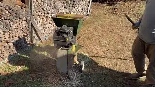 Clearing a place for my kindling bin using an old Mighty Mac #firewood 
