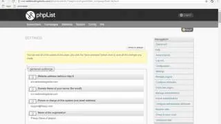 How to configure a fresh install of phpList