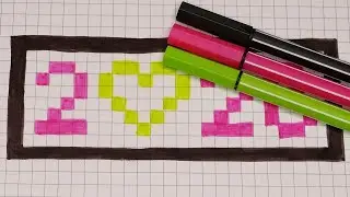 DIY Handmade Drawing Pixel Art | Happy New Year 2026 | Draw with Me