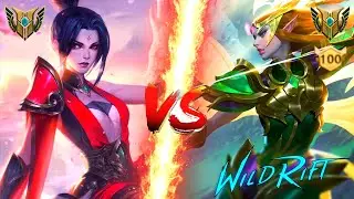 Riven vs Kayle Baron Lane Gameplay - WILDRIFT（New Season5）