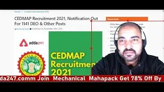 New Vacancy 1141 For Diploma & Btech  CEDMAP  2021 Recruitment | Eligibility | Selection process