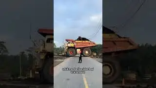 Truk tambang raksasa muatan batubara #dumptruck #truktambang