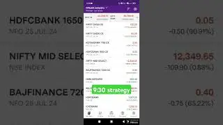 9:30 strategy working good #optionbuying #9:30strategy #optiontrading #nifty
