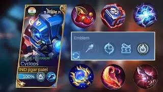 This New Cyclops Build Is Broken !! Top Global Cyclops New Best Build And New Emblem Set 2023 ! Mlbb