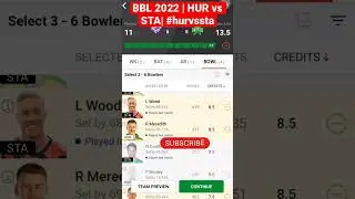BBL 2022 | HUR vs STA| #hurvssta #bigbashleague2022