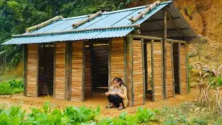 Highland Girl Builds Bamboo Bathroom Alone | Quan Thi Tham